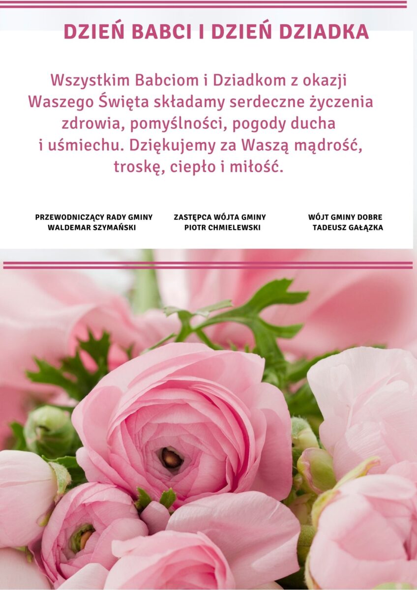 Życzenia z okazji Dnia Babci i Dnia Dziadka