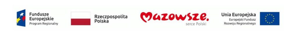 loga funduszy europejskich, Mazowsza i flagi Polski i Unii Europejskiej