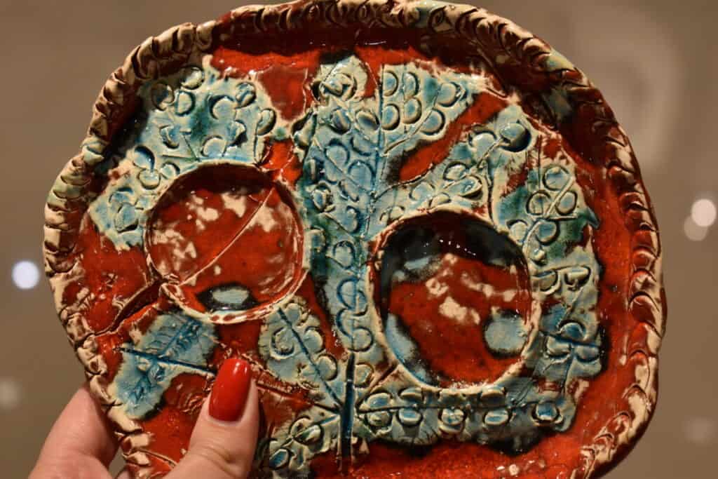 Misa ceramiczna w kolorze czerwonym