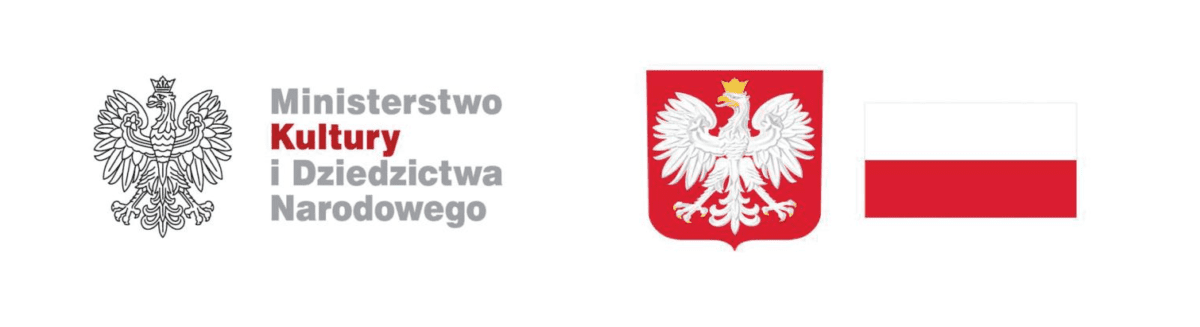 mkidn-gf Logo Ministestwa Kultury i Dziedzictwa Narodowego oraz godło i flaga Polski
