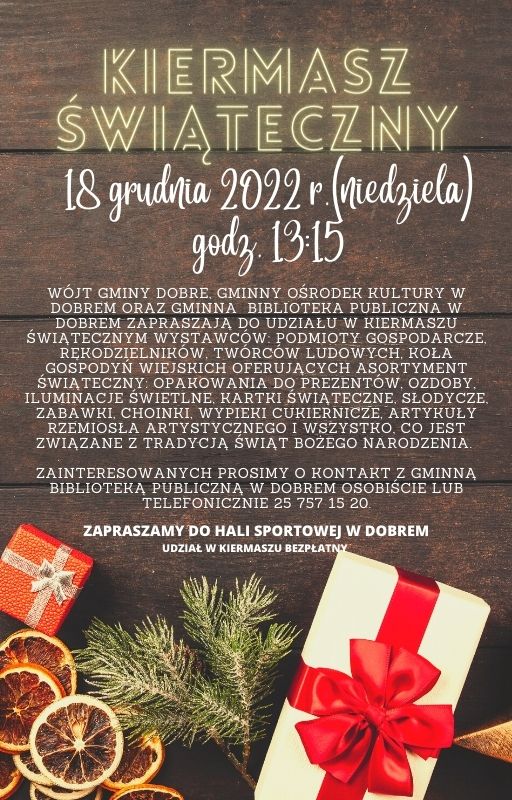 Prezent świąteczny z kokardą
