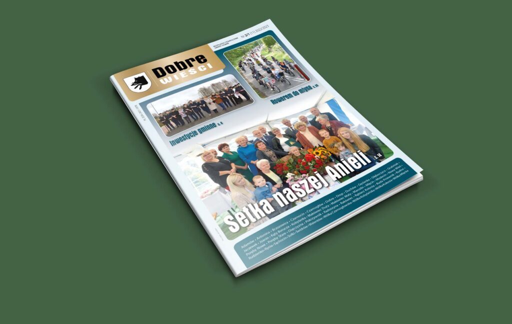 Czasopismo leżące na zielonym tle