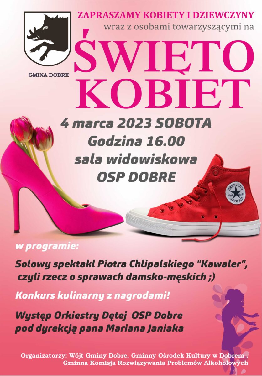 Różowe tło z różowymi literami - napis Dzień Kobiet