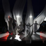 scena teatru materialy z cieniem