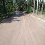 droga, ciagnik pole niebo