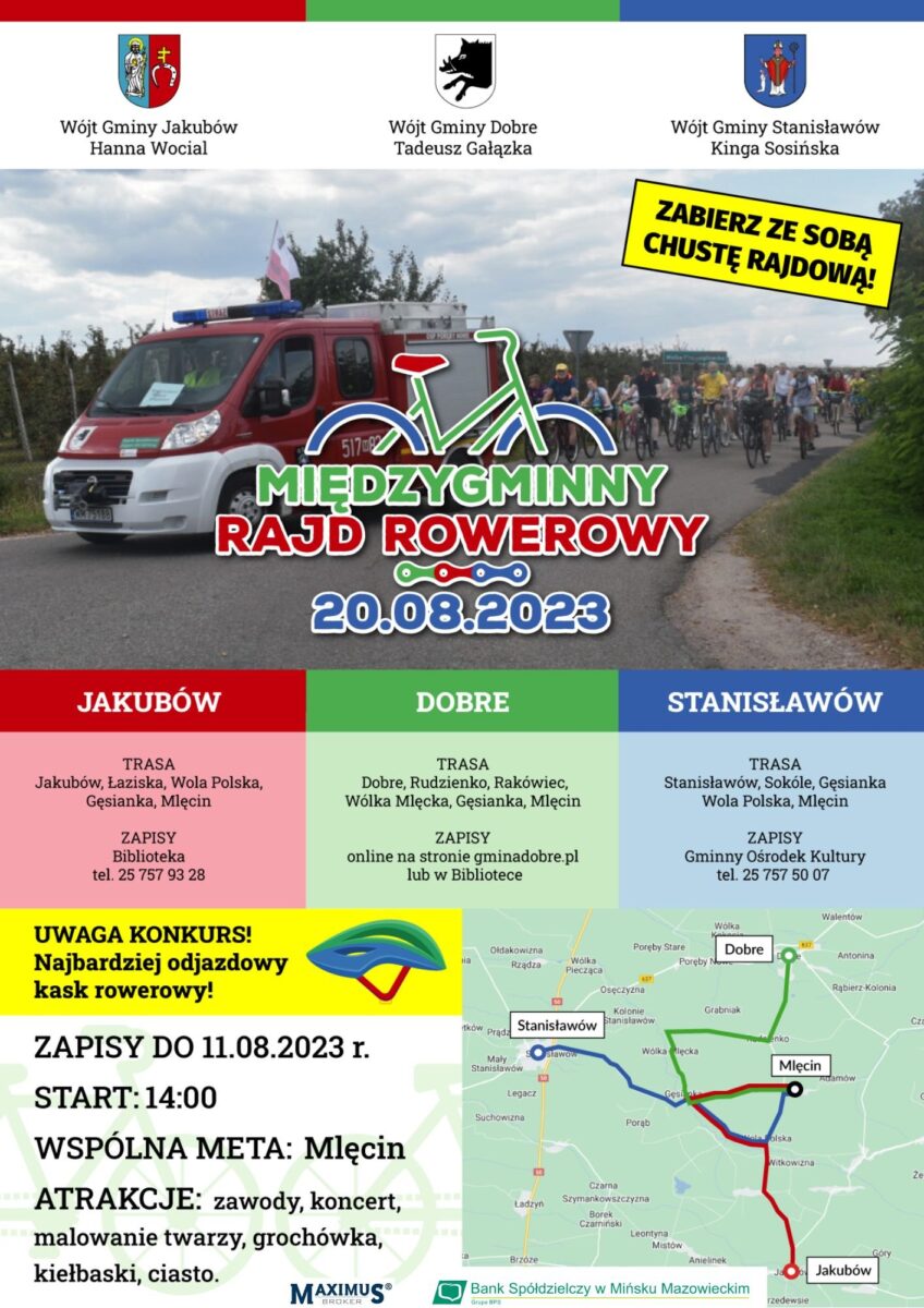 plakat z rajdem i trasami