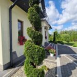 dom chodnik zielen niebo