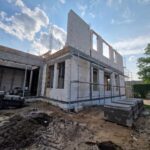 samochód żółyu z beton ciezarówka niebo budowa