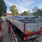 samochód żółyu z beton ciezarówka niebo budowa